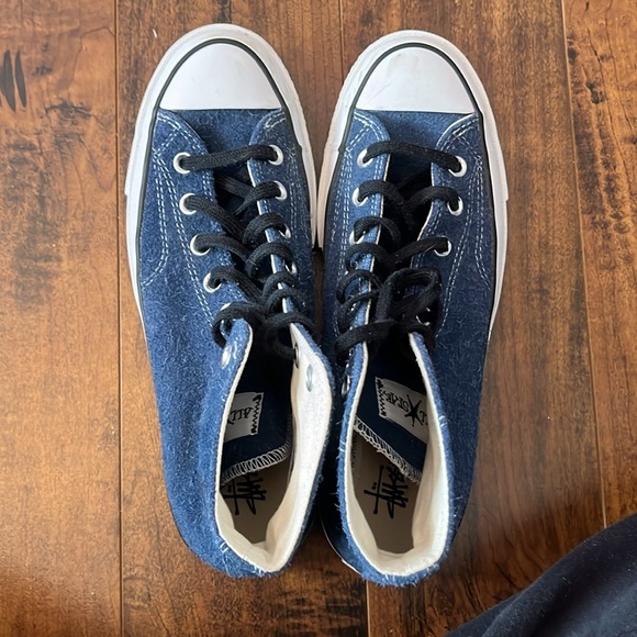 Stussy X Converse 8 ball shoes in blue WITH box - Picture 4 of 4